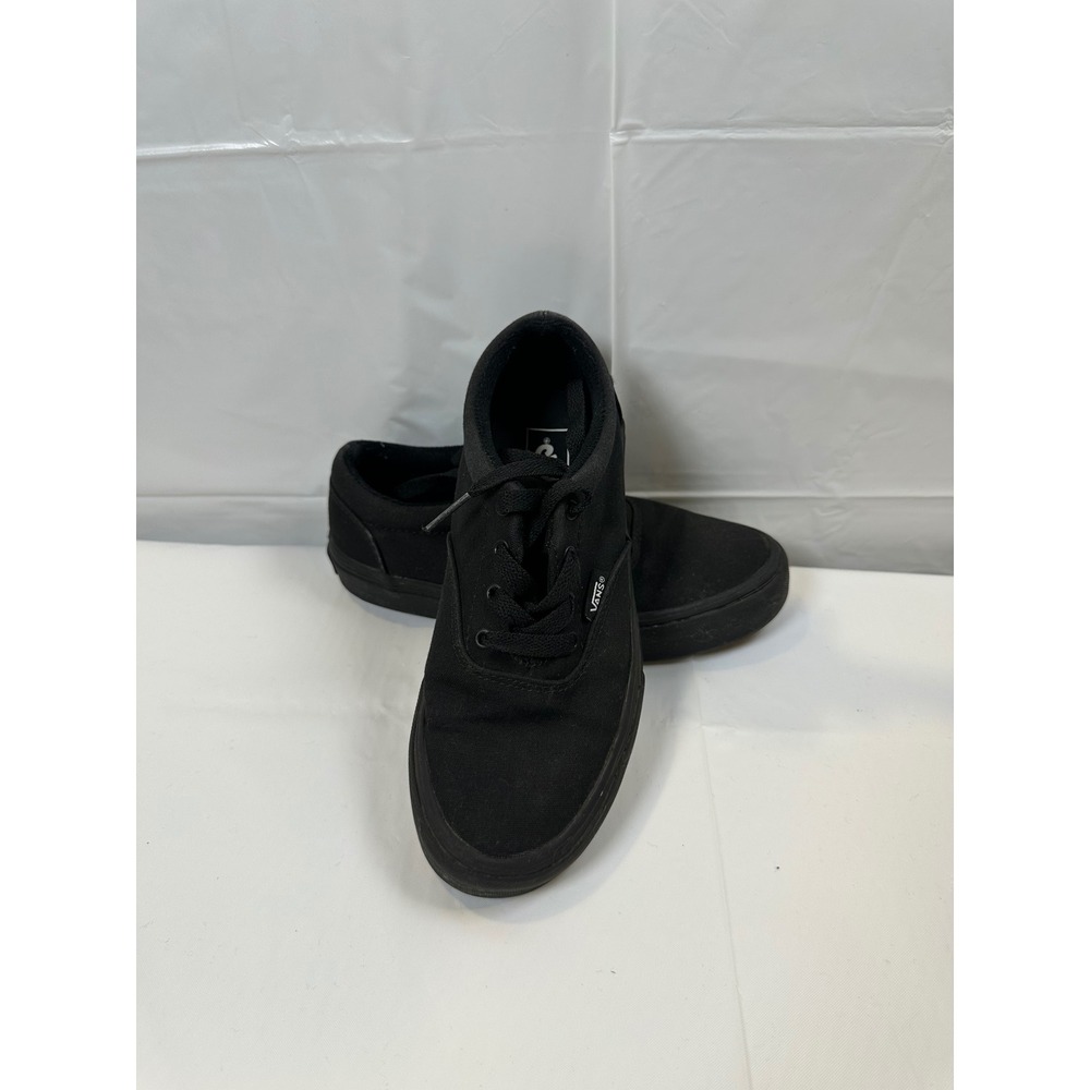 Vans Doheny Kids Sneakers All Black Canvas Low Top‎ Skate Shoes